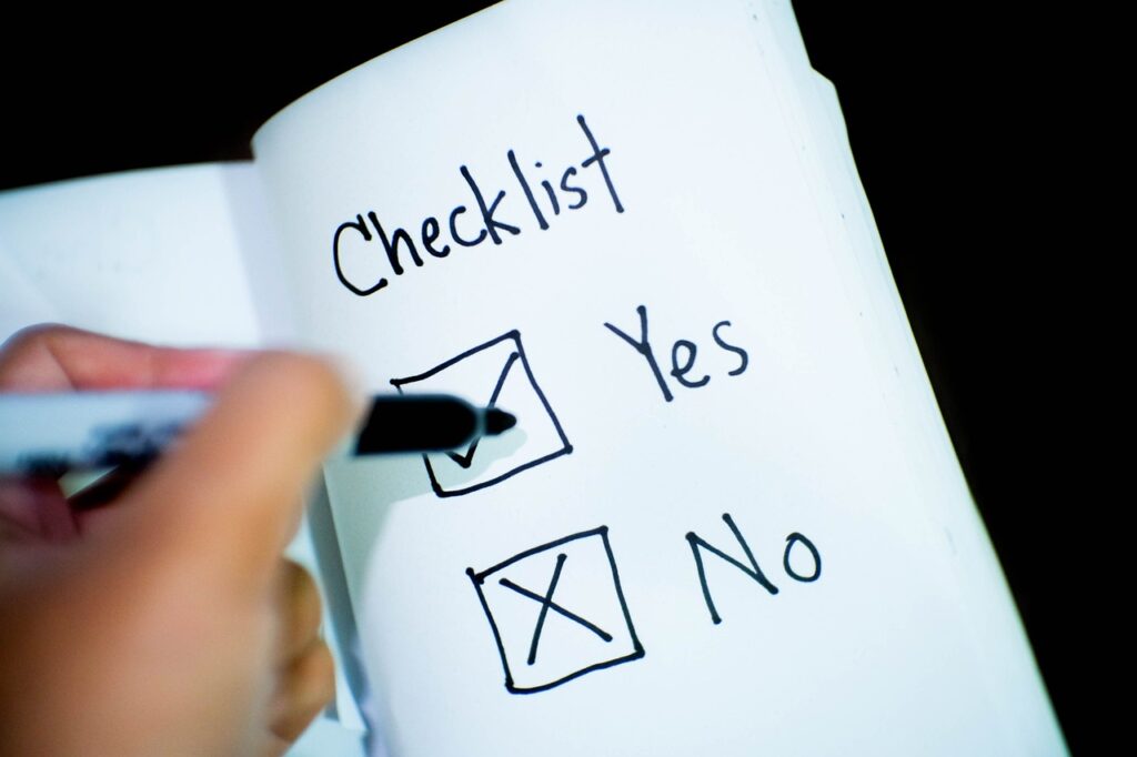 checklist client interview